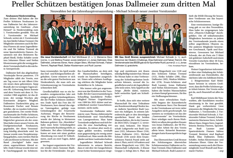 Jahreshauptversammlung 2025